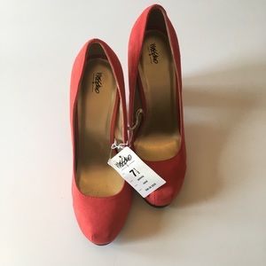 Coral/red heels - Target NWT!